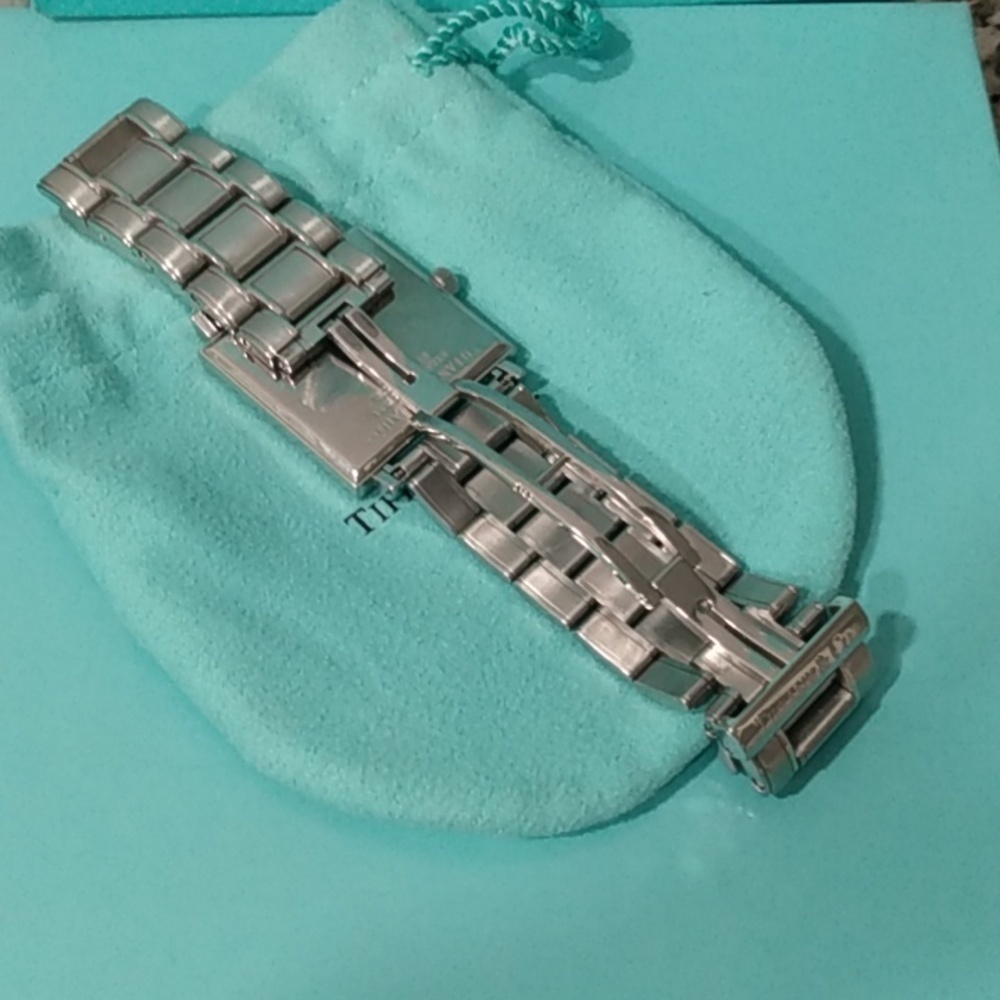 Tiffany & Co. Iconic Atlas Stainless Steel Swiss Made Square Watch - Picture 10 of 16